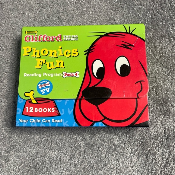 Scholastic CLIFFORD THE BIG RED DOG 12 children's books series Pack 4 Phonics - Picture 1 of 5